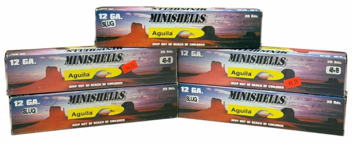 99 Rounds Aguila .12 Ga Minishells in Boxes