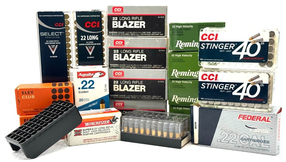 815 Rounds 22 LR Remington, CCI, Blazer, & Winchester in boxes (1 of 11)