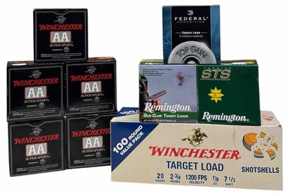 300 Rounds 20 Ga Winchester, Remington & Federal Shotgun Ammo