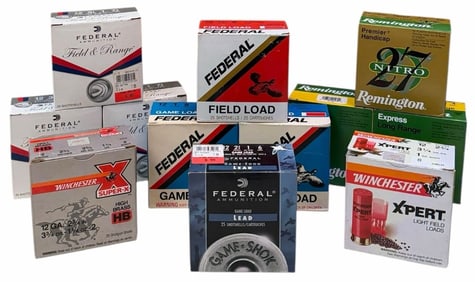 300 Rounds 12 Ga Remington, Winchester & Federal 1, 2, 4, 6, 7.5 & 8 Shot Ammo