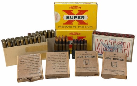 200 Rounds .303 And 30.06 Old Stock And Reloaded Rifle Ammo.
