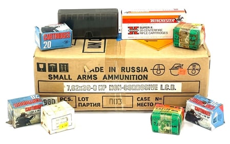 1,120 Rounds 7.62 x 39 Non Corrosive LCB Rifle Ammo in Case