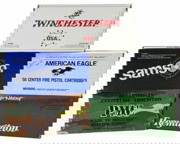 250 Rounds Winchester, Remington, American Eagle  & PMC .45 Auto Ammo in Boxes