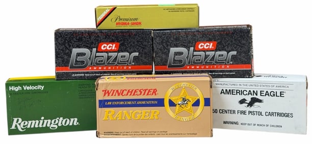 270 Rounds Winchester, Remington, Federal & Blazer .45 Auto Ammo in Boxes