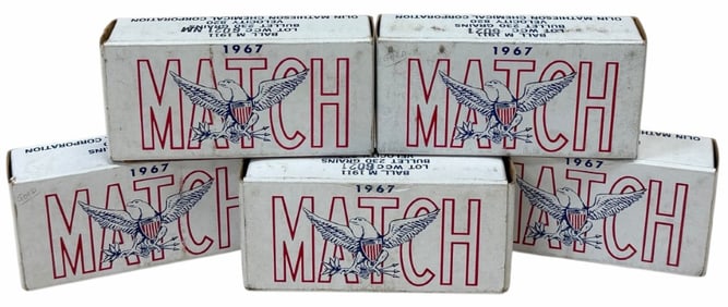250 Rounds 1967 Match .45 Caliber Ammo in Original Boxes