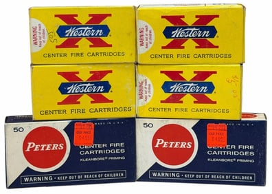 270 Rounds Peters & Western .38 Super, & Super Police Ammo in Original Boxes