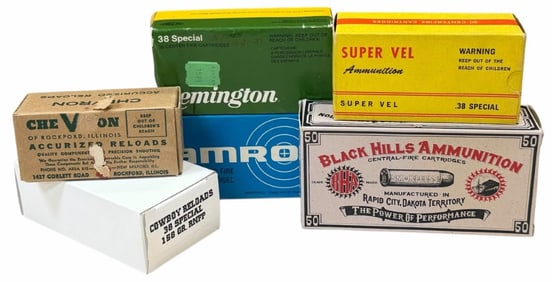 290 Rounds Factory & Reloaded  Remington, Super Vel, Black Hills .38 Special