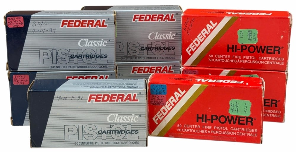 400 Rounds Reloaded Federal .32 H&R Magnum in Boxes: 400 Rounds Reloaded Federal .32 H&R Magnum in Boxes.? 8 boxes of Federal .32 H&R Mags 85 and 95 grain.? If you love targeting shooting this lot is for you.?