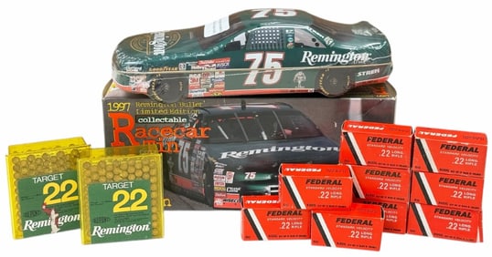 1000 Rounds 22 Long Rifle Federal and Remington Ammunition and Remington Car Tin