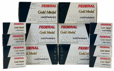 3,378 Rounds Federal Gold Medal Target .22 LR Ammo