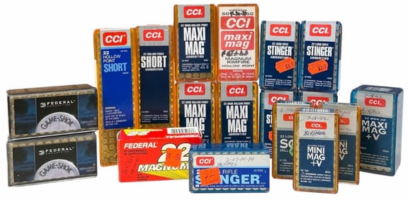 1000 rounds CCI & Federal .22 Mags and Short Rifle Ammo