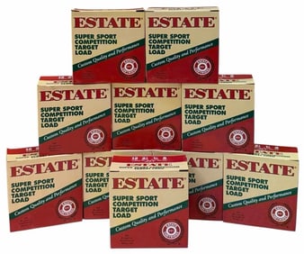 250 Rounds Estate Target Load .12 Ga #8 Shot Ammo in Case