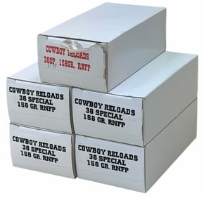 250 Reloaded Rounds .38 Special Cowboy Reloads