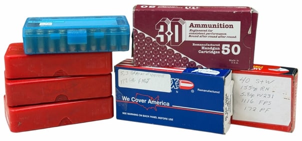 336 Reloaded Rounds .40 S&W Pistol Ammo