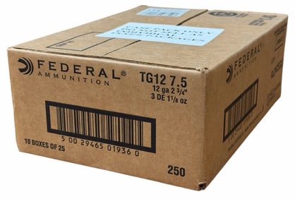 250 Rounds 12 Ga Federal 7.5 Shot Case of Ammo