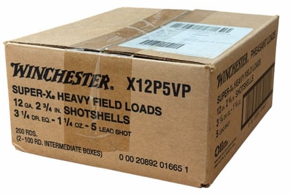 200 Rounds 12 gauge #5 Lead Shot Winchester Super X Pheasant Loads
