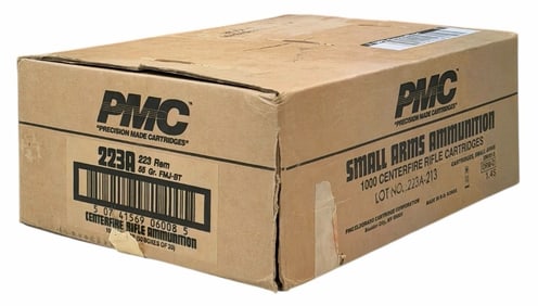 1000 Rounds PMC .223 Rem FMJ Ammo in Case