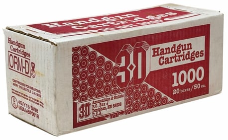 1000 Rounds 3-D Handgun Cartridges  .9mm in Case