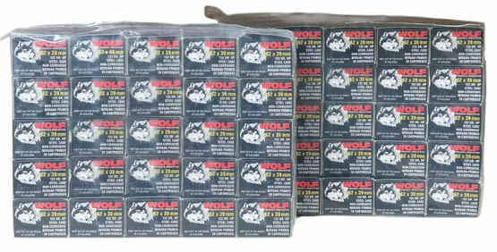 1000 Rounds Wolf Performance 7.62 x 39mm Rifle Ammo in Case