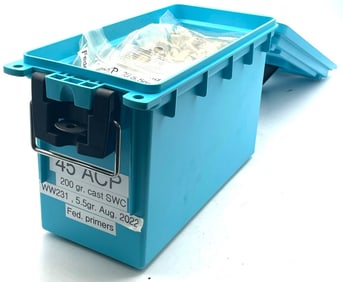 498 Reloaded Rounds 45 ACP Pistol Ammo In Case