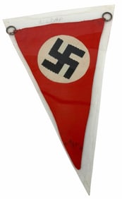 WWII German NSDAP Cloth Double Sided Pennant