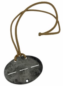 WWII German Wehrmacht Military Identification Tag