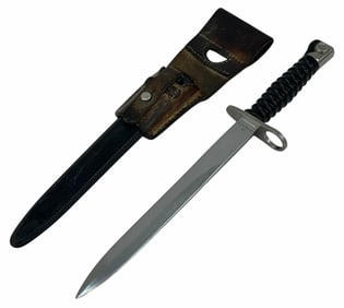 Swiss M57 Bayonet with Sheath & leather Frog