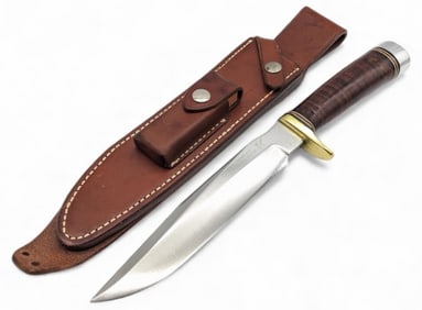 Blackjack Knives Model #1-7 Classic Hunter Randall Style Knife w/ Sheath & Box