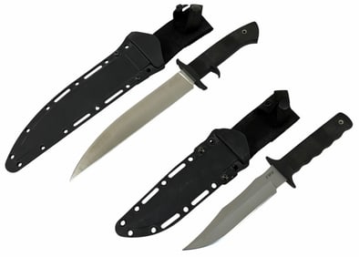 Cold Steel OSS Stainless Steel Fixed Blade W/ Hard Plastic Sheath & Cold Steel UWK Fixed Blade Knife