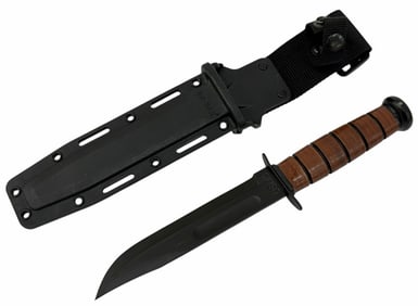 KaBar U.S. Army Straight Edge Fighting Utility Knife With Hard Shell Sheath