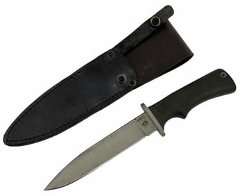 Blackjack A.W.A.C Fixed Blade Knife With Leather Sheath