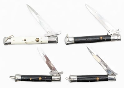 Group of Vintage Swing Guard Stiletto Switchblade Knives