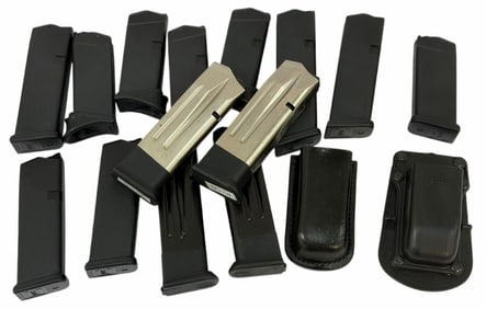 Collection of Glock and Para-Ordnance Pistol Magazines