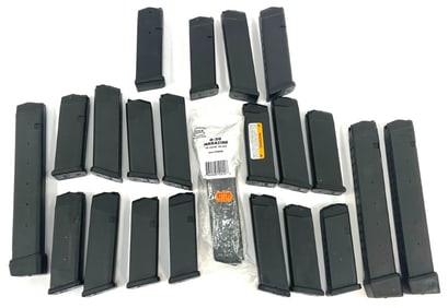 Collection of Glock 10 and 30 Round .9mm & .40 Caliber Magazine Collection