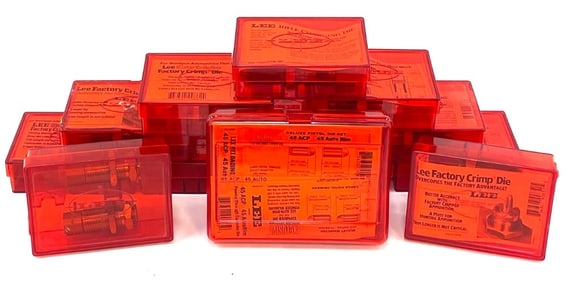 Lee Factory Crimp, Tapered Crimp, and powder dies