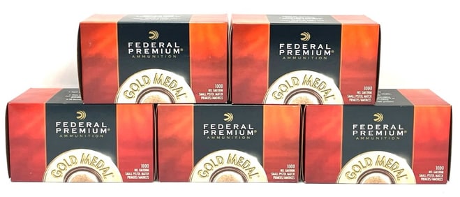(5) 5000 Federal Gold Medal Small Pistol Match Primers