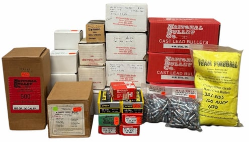 Mixed Lot of 30,32, and 35 Cal. Reloading Bullets