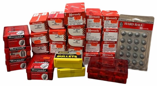29 Boxes of Hornady and Speer Muzzle Loader Lead Bullets
