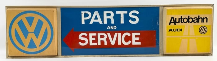 4ft Original Vintage Volkswagen VW Audi Dealership Lighted Sign