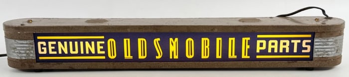 Vintage ROG Oldsmobile Genuine Parts Dealership Lighted Countertop Sign