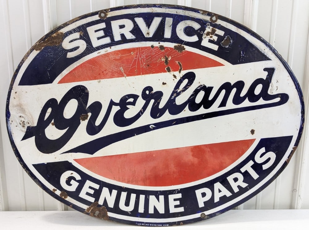 Vintage DSP Willys Overland Service Dealership Advertising Sign (1 of 20)