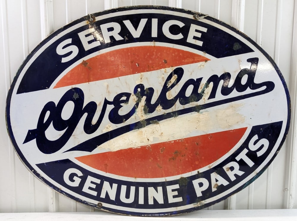 Vintage DSP Willys Overland Service Genuine Parts Dealership Sign (1 of 20)