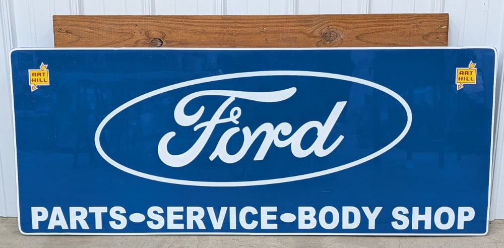 4ft Art Hill Ford Parts Service Body Shop Dealer Sign (1 of 13)