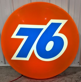 3ft Union 76 Gas Station Lighted Button Sign