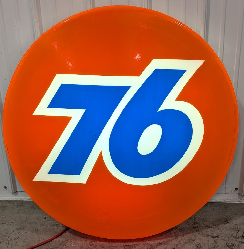 3ft Union 76 Gas Station Lighted Button Sign (1 of 6)