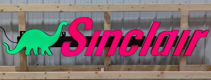 8-1/2ft Custom Sinclair Gas Station Cannel Letter Lighted Sign