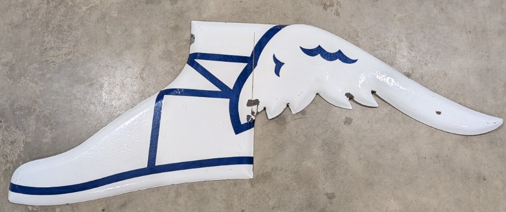 6-1/2ft Vintage SSP Goodyear Tires Embossed Wingfoot Advertising Sign (1 of 13)