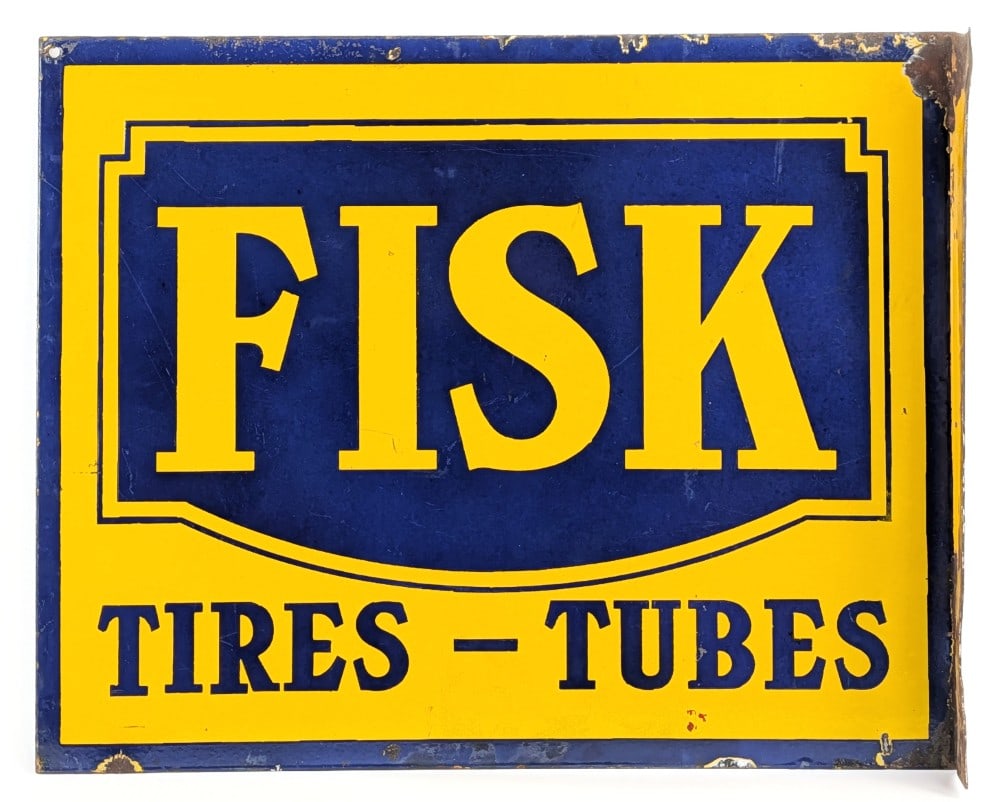 Fisk Tires - Tubes Porcelain Flange Sign (TAC) (1 of 15)