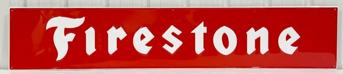 6ft SST Firestone Tires Embossed Advertising Sign
