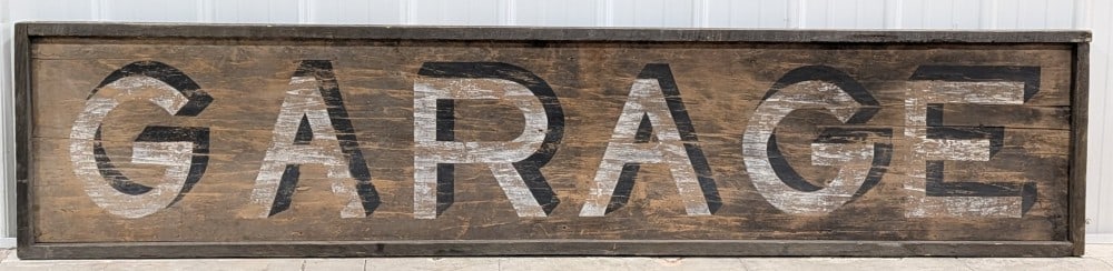 8FT Garage Painted Wood Sign (1 of 4)